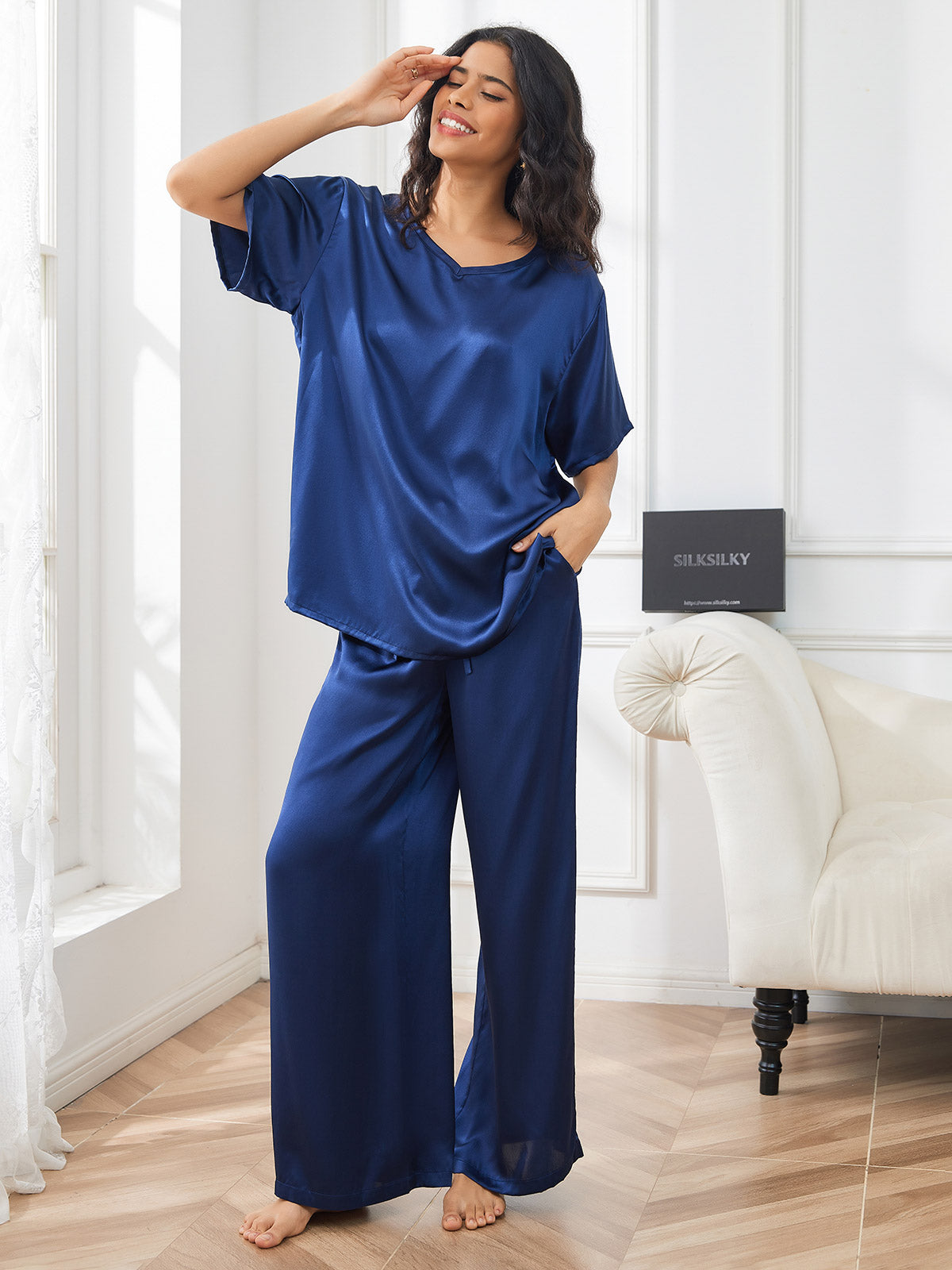 Womens Pajamas Set 100% Pure 19mm Silk Luxury Ladies W/ Exqusite Phenix  Embroidery Pajamas Set Size M L Xl - Pajama Sets - AliExpress